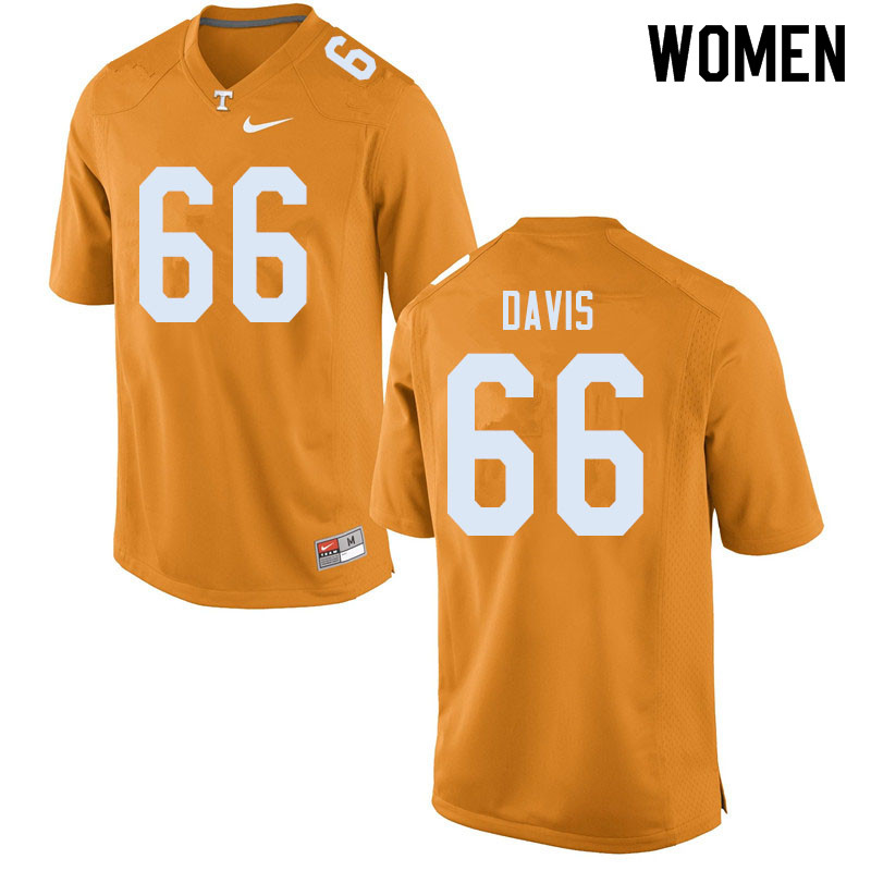 Women #66 Dayne Davis Tennessee Volunteers College Football Jerseys Sale-Orange - Click Image to Close